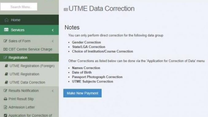 jamb-change-of-data jamb correction of data