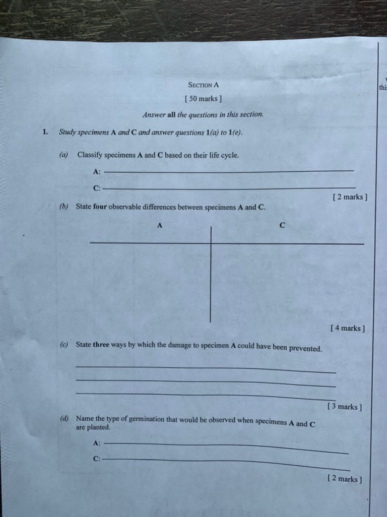 waec gce biology essay